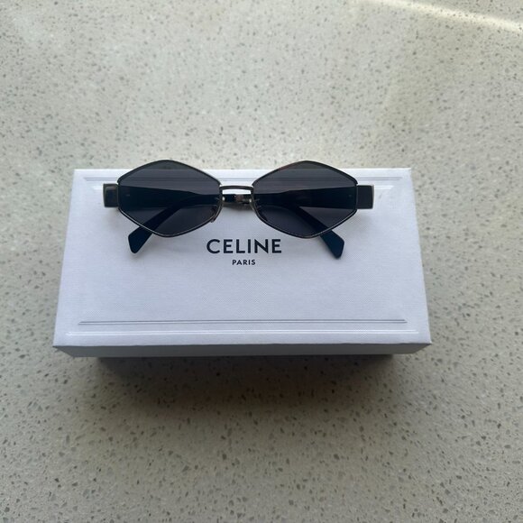 Celine Triomphe Round Metal & Acetate Sunglasses - Picture 9 of 9